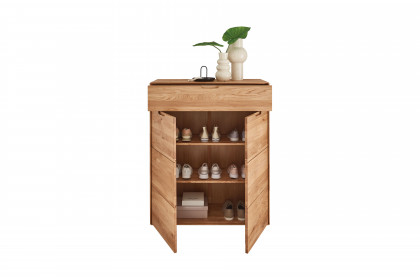 KM-0663 von GK Möbelvertrieb - Schuhschrank in Wildeiche massiv und geölt