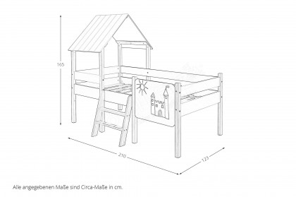 Kiama von POL Power - Hausbett mit Leiter, Kreidetafel und Lattenrost