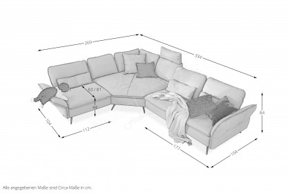 MR 2340 von Musterring - Polstergarnitur links sand