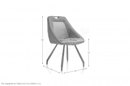 Naud von HABUFA - Stuhl mit Stahlgestell in Schwarz