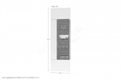 Fresno von Wohnconcept - Hängevitrine in Weiß