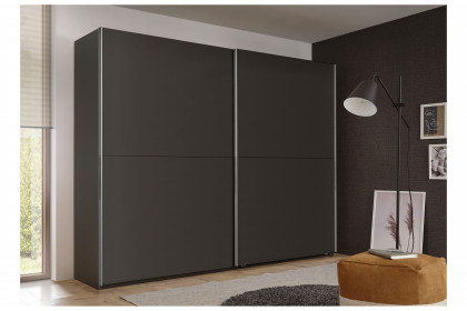 Mesio von POL Power - Schwebetürenschrank graphit mit Hotel-Einteilung