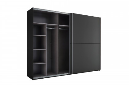 Mesio von POL Power - Schwebetürenschrank graphit mit Hotel-Einteilung