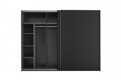 Mesio von POL Power - Schwebetürenschrank graphit mit Hotel-Einteilung