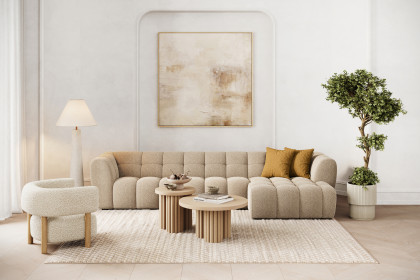 Aspen-LE25 von Vilmers - Ecksofa rechts latte