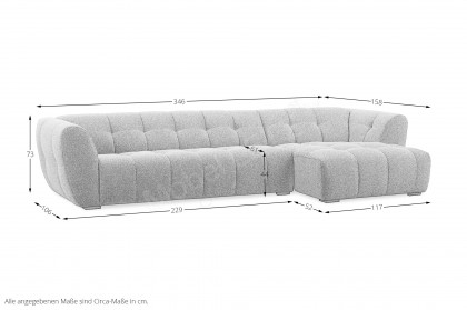 Aspen-LE25 von Vilmers - Ecksofa rechts latte