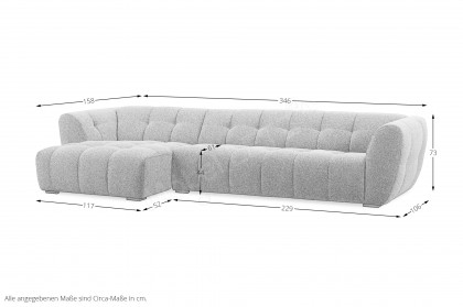 Aspen-LE25 von Vilmers - Ecksofa links latte
