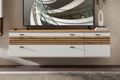 Fresno von Wohnconcept - Hängelowboard mit Eichenabsetzung