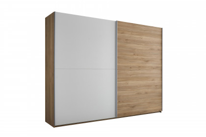 Mesio von POL Power - Schwebetürenschrank 2-türig Mauvella Eiche - weiß