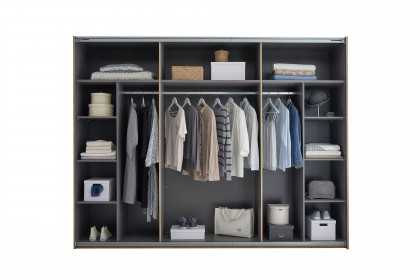 Mesio von POL Power - Schwebetürenschrank 2-türig Mauvella Eiche - weiß