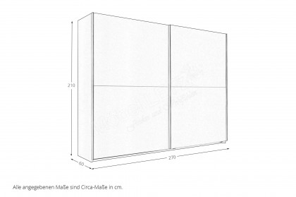Mesio von POL Power - Schwebetürenschrank 2-türig Mauvella Eiche - weiß
