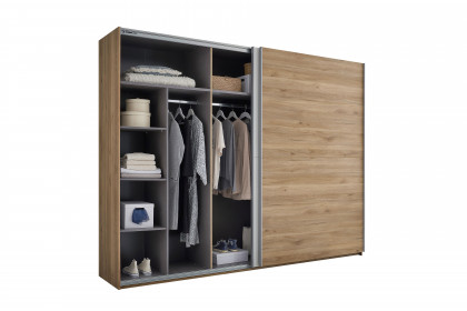 Mesio von POL Power - Schwebetürenschrank 2-türig Mauvella Eiche - weiß