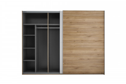 Mesio von POL Power - Schwebetürenschrank 2-türig Mauvella Eiche - weiß