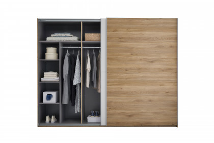 Mesio von POL Power - Schwebetürenschrank 2-türig Mauvella Eiche - weiß