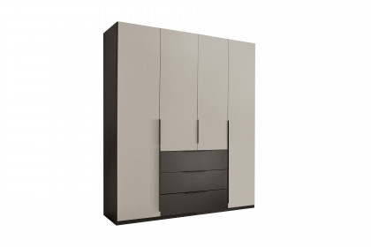 Nuka von SchlafKONTOR trendline - Kleiderschrank 4-türig mit 3 Schubladen