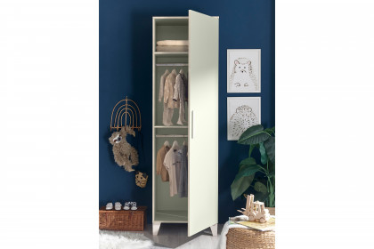 Prizzi von POL Power - Kleiderschrank schmal 1-türig pastellgrün - Aurum
