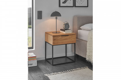 Seppo von SchlafKONTOR trendline - Nachttisch für Boxspringbett Eiche
