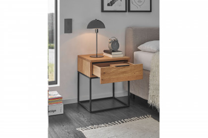Seppo von SchlafKONTOR trendline - Nachttisch für Boxspringbett Eiche
