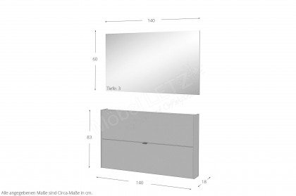 GW-Ameca von Germania - Garderobe in Toffee / Navarra Eiche