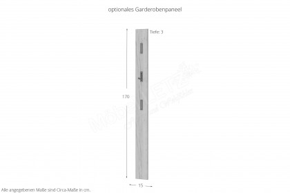 GW-Ameca von Germania - Garderobe in Toffee / Navarra Eiche
