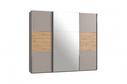 indiana-A von Wimex - Schrank mit Spiegel saharagrau/ Artisan-Eiche