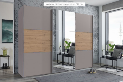 indiana-A von Wimex - Schrank mit Spiegel saharagrau/ Artisan-Eiche