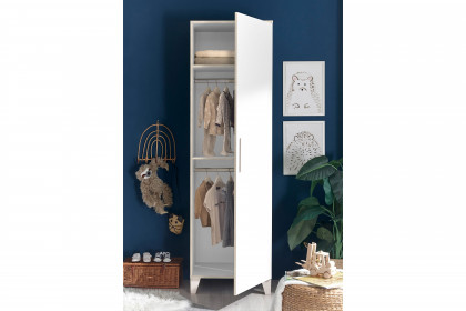 Prizzi von POL Power - 1-türiger Schrank schmal weiß - Aurum