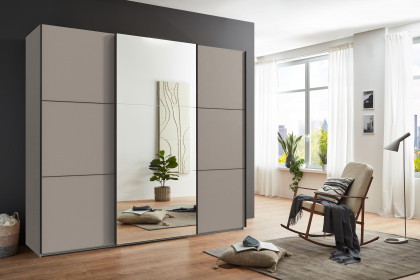 indiana-A von Wimex - Kleiderschrank saharagrau mit Spiegeltür