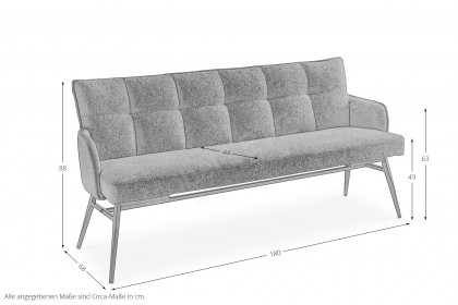 Tucson von set one by Musterring - Esszimmerbank in Creme