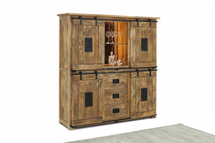 Woody aus der Kollektion Letz - Highboard IV Mangoholz