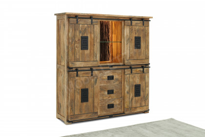 Woody aus der Kollektion Letz - Highboard IV Mangoholz 2. Wahl
