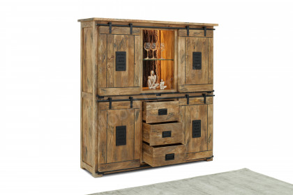 Woody aus der Kollektion Letz - Highboard IV Mangoholz 2. Wahl