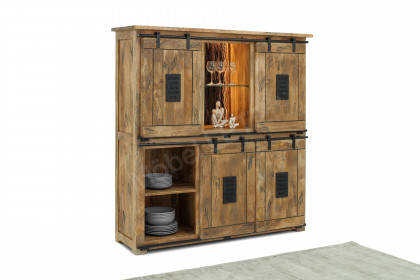 Woody aus der Kollektion Letz - Highboard IV Mangoholz 2. Wahl