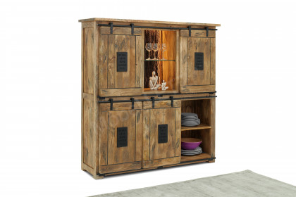Woody aus der Kollektion Letz - Highboard IV Mangoholz 2. Wahl