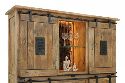 Woody aus der Kollektion Letz - Highboard IV Mangoholz 2. Wahl