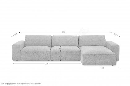 Longero von Easy Sofa - Ecksofa rechts brown