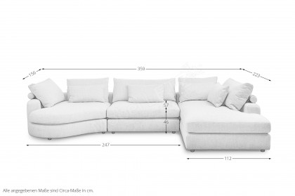 Niek von Easy Sofa - Polstergarnitur rechts creme