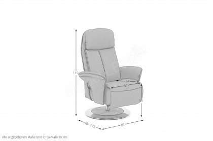 7556 von Himolla - TV-Sessel brown