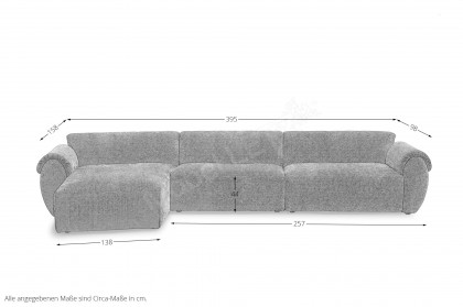 Nougat von Easy Sofa - Eckgarnitur links army