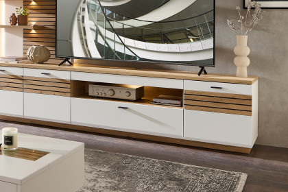 Fresno von Wohnconcept - TV-Unterteil in Artisan Eiche/ Weiß