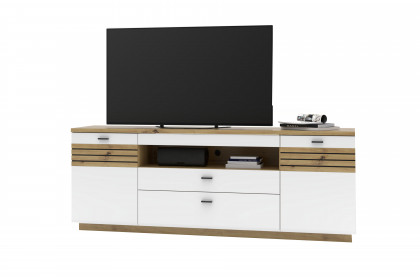 Fresno von Wohnconcept - TV-Unterteil in Artisan Eiche/ Weiß