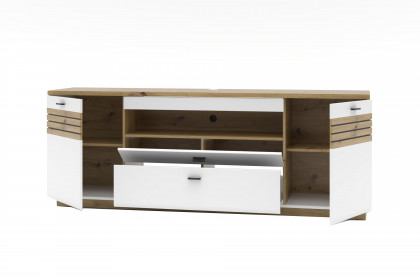 Fresno von Wohnconcept - TV-Unterteil in Artisan Eiche/ Weiß