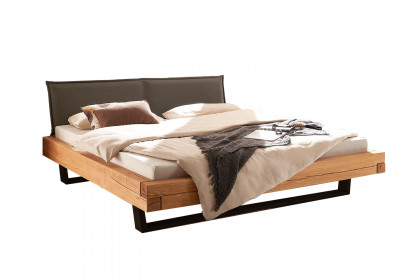 BE-0880 von GK Möbelvertrieb - Balkenbett Kiefer gebeizt & geölt 180x200 cm