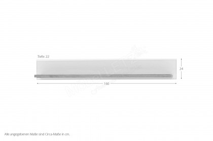 Fresno von Wohnconcept - Wandboard mit einem Ablageboden