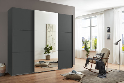 indiana-A von Wimex - Schlafzimmerschrank grafit/ Spiegel