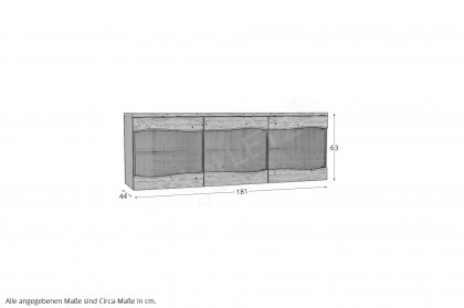 Ferrara von Schösswender - Hängevitrine FE 17L Wildeiche hell lackiert