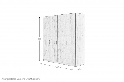 Meran von Schösswender - Drehtürenschrank Asteiche Nachbildung