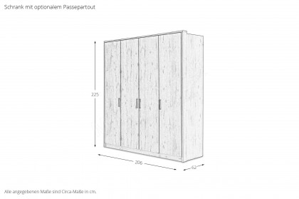 Meran von Schösswender - Drehtürenschrank Asteiche Nachbildung
