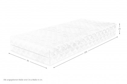 Caeli von Ahorn - Kaltschaum-Geltouch-Matratze 90 x 200 cm H2/H3