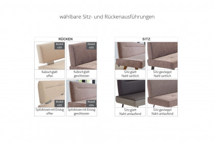 Game Plus von K+W Polstermöbel - Bank in Rose